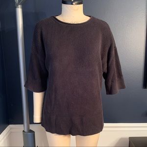 Black cable sweater